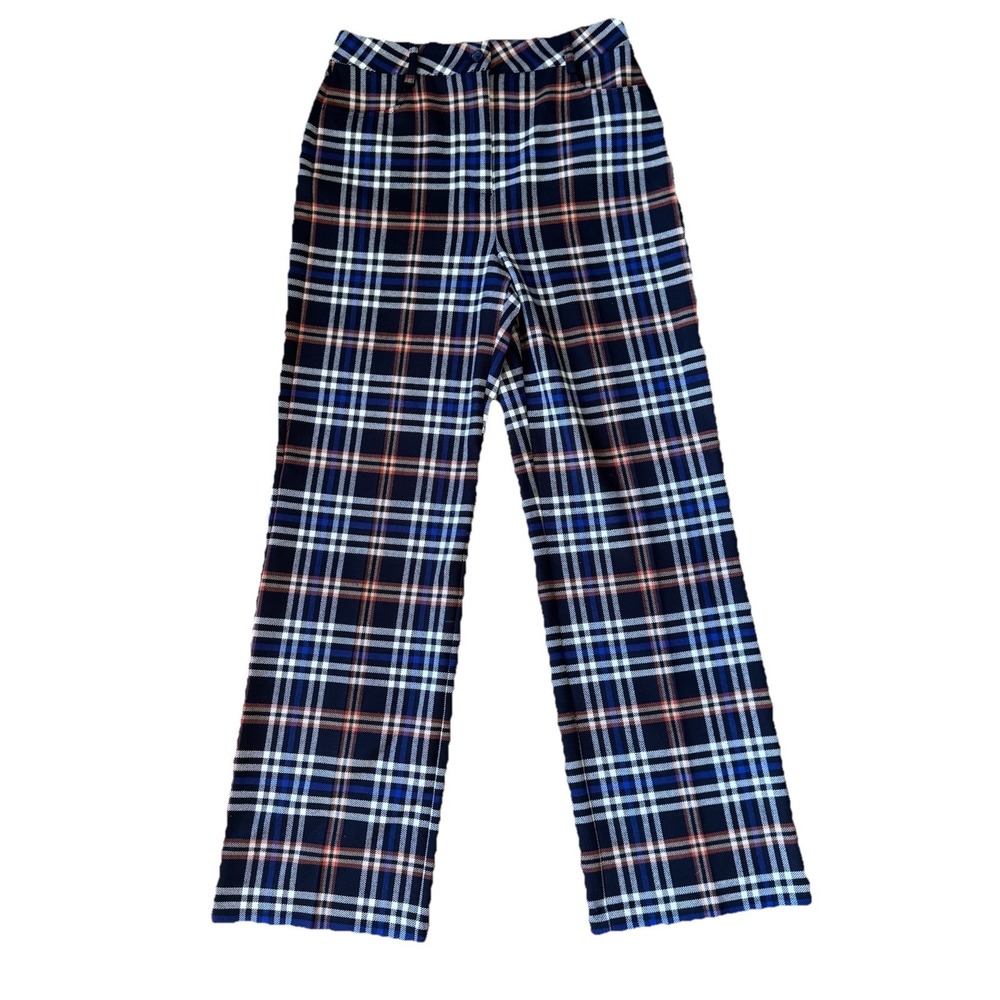 PAUL & JOE SISTER Plaid Trouser‎ Size 38 (US 28) High Waisted Wool Blend Preppy